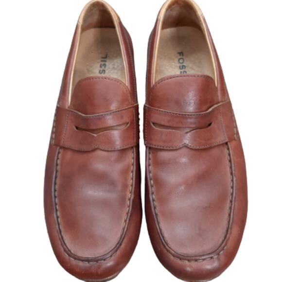 Fossil Men's Driving Penny Loafers Sz 11 - Picture 11 of 12